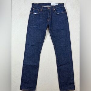 Jack Donnelly Made in USA 33W 32L Indigo Raw Straight-Leg Selvedge Denim Jeans